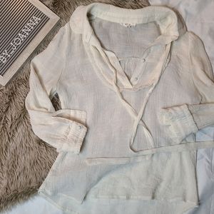《MINE》Creamy Victorian Sheer Blouse